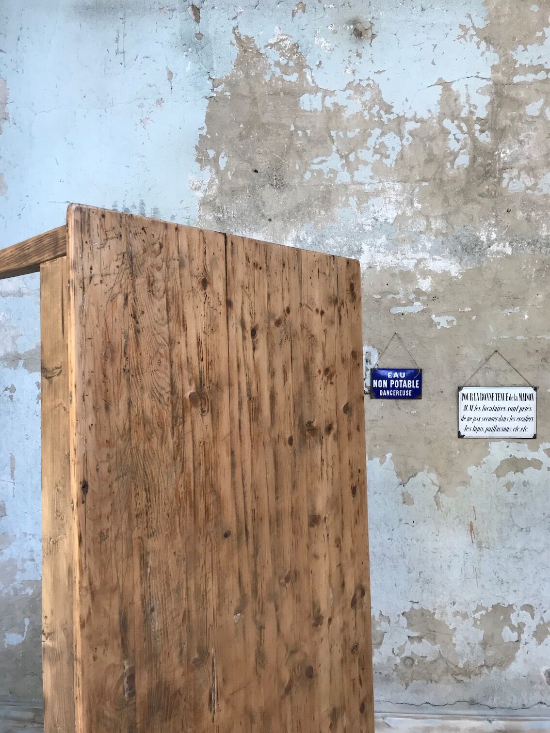 Vintage pine farm table