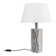 White table lamp with black free hand decorations by Per Linnemann-Schmidt