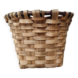 Chestnut basket wicker and rattan