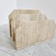 Vintage travertine magazine holder, 1970s