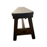 Vintage solid wood sofa / dining bench