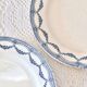 9 19th century ironstone dinner plates from Salins Petit Trianon