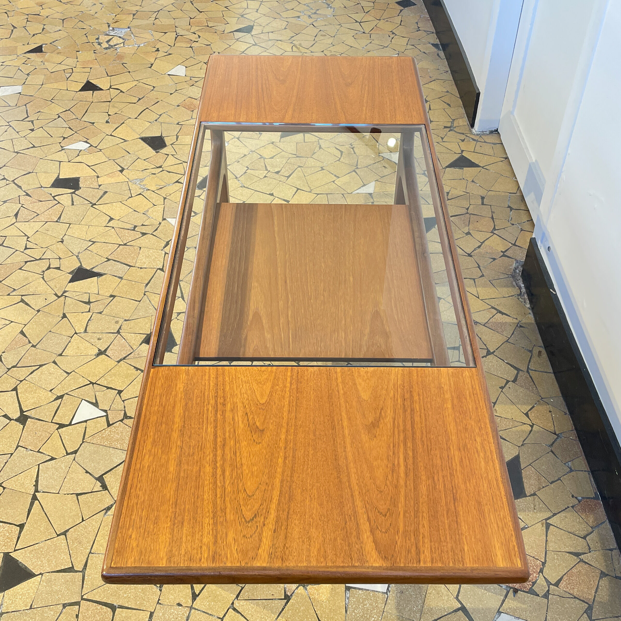 Coffee table Gplan teak & glass