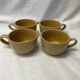 4 vintage stoneware lunch cups