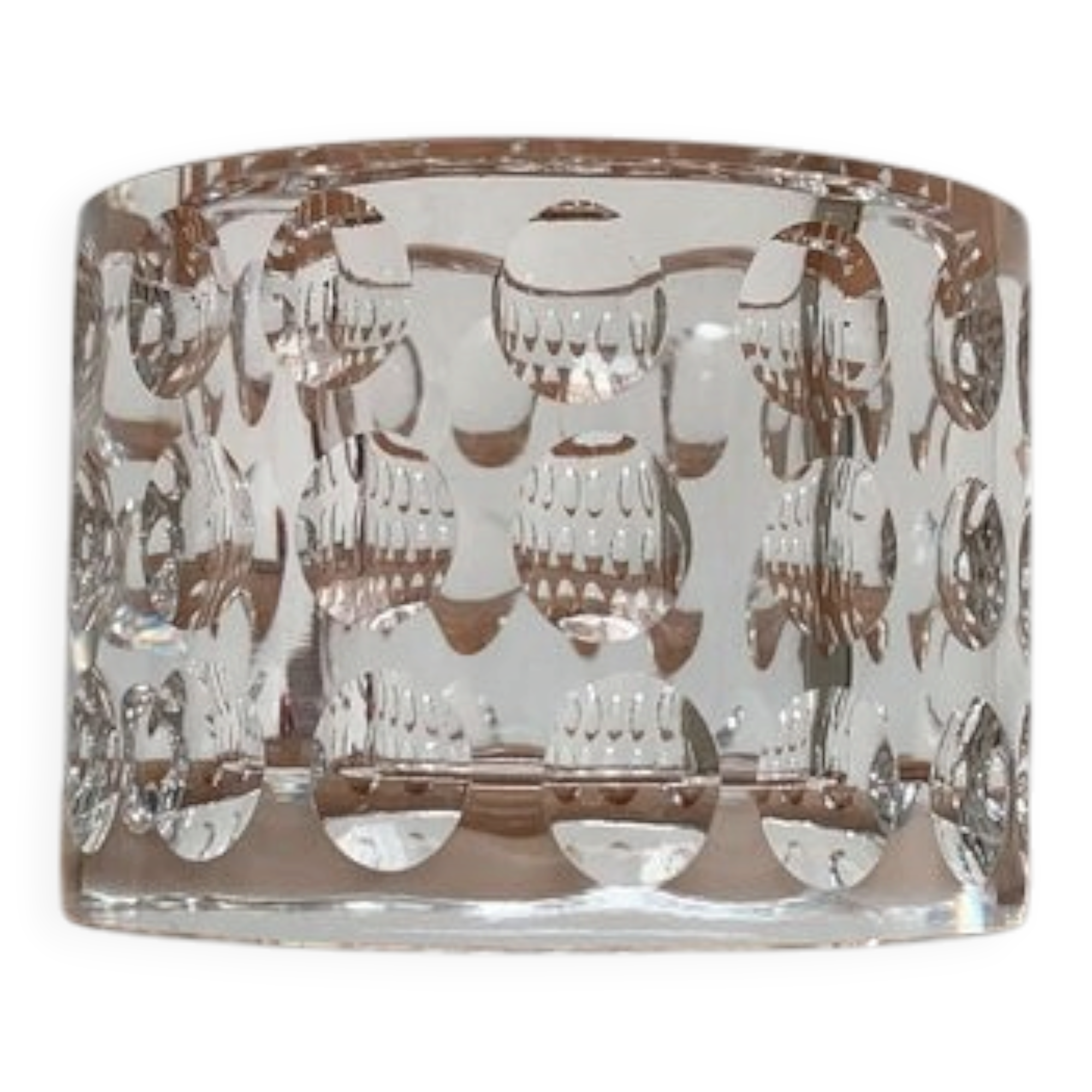 Vintage crystal glass chandelier by Oleg Cassini