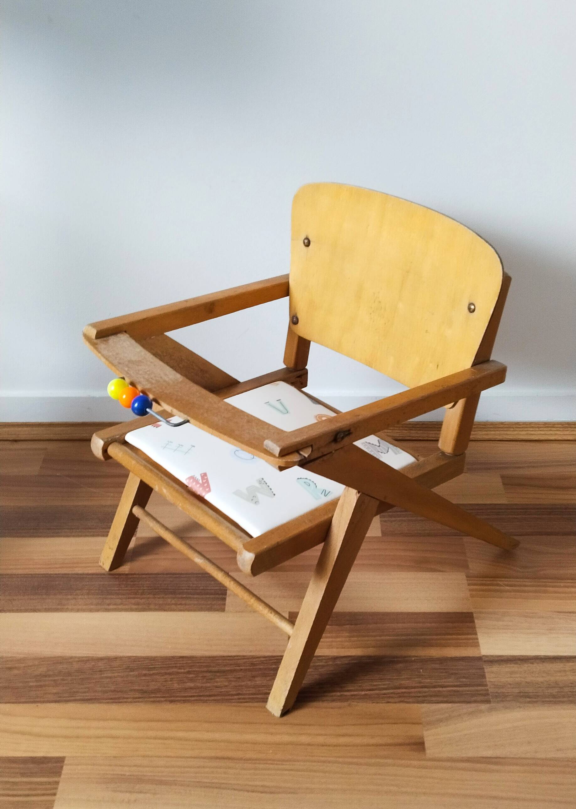 Potty chair, wooden armchair for children, Baumann style