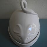 ancien plateau cloche fromage souris déco table vintage cheese board