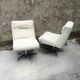 Tweed swivel armchairs 1970