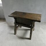 solid wood side table from the 18th century
