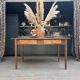 Renovated oak and walnut farmhouse table.