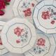 6 assiettes plates anciennes modèle "Malmaison" de la manufacture française de Digoin