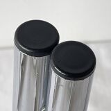 Chrome and smoked glass nesting tables, 1970s