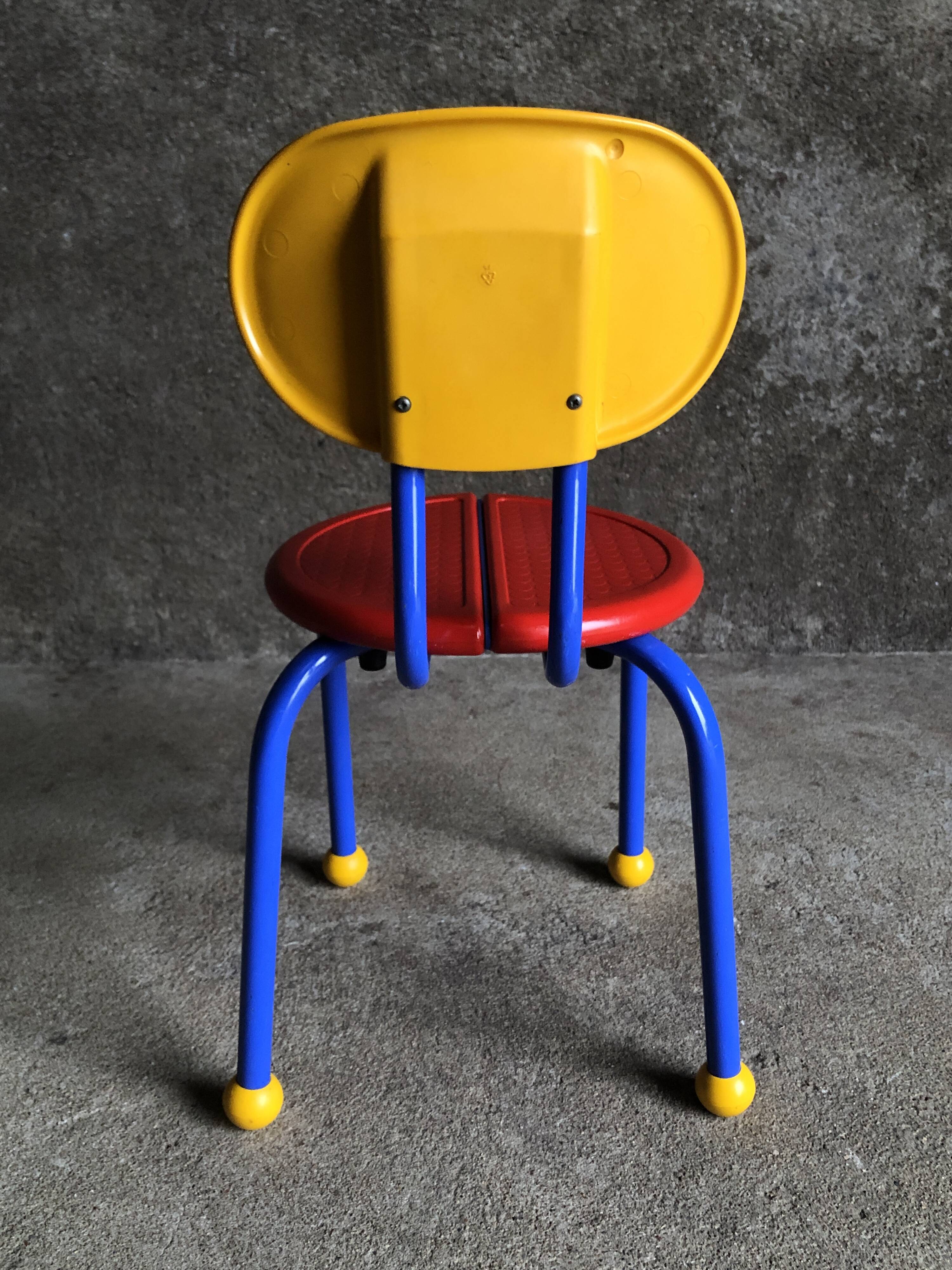 Small Ikea children's chair 1980s/1990s Memphis style