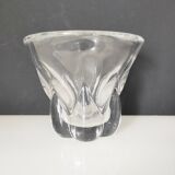 Val Saint Lambert crystal vase, signed
