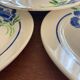 Set of 8 Badonviller France Earthenware Flat Plates, Boran Vintage Model