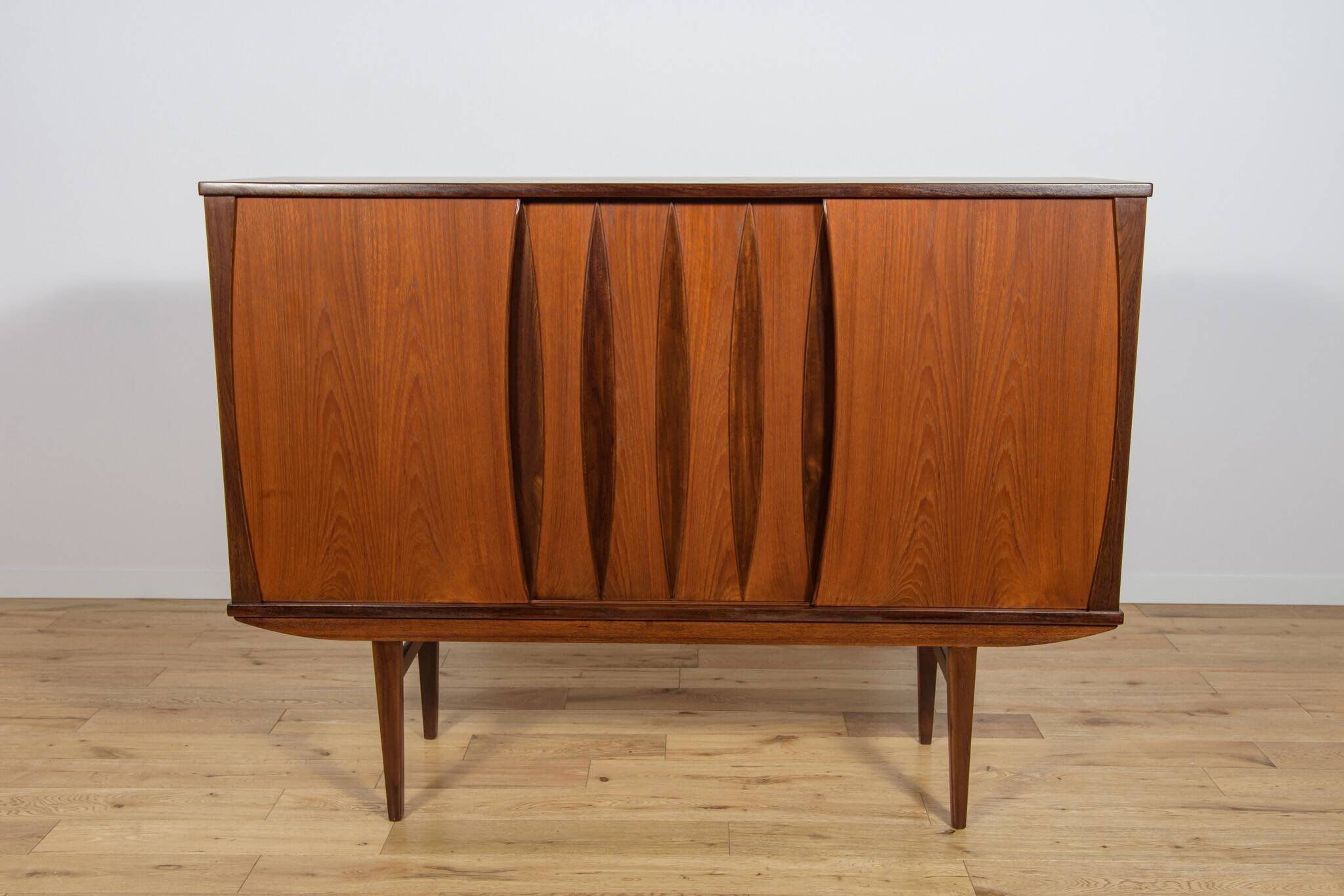Mid-Century Teak Highboard, Denmark, 1960s