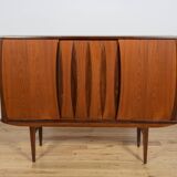 Mid-Century Teak Highboard, Denmark, 1960s