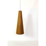 Jorgen Wolf, pine conical hanging lamp, 1960
