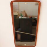 Vintage Teak Wall Mirror - Asymmetrical Scandinavian Design, 1950s