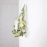 Pairs of lemon tree wall lights in painted sheet metal
