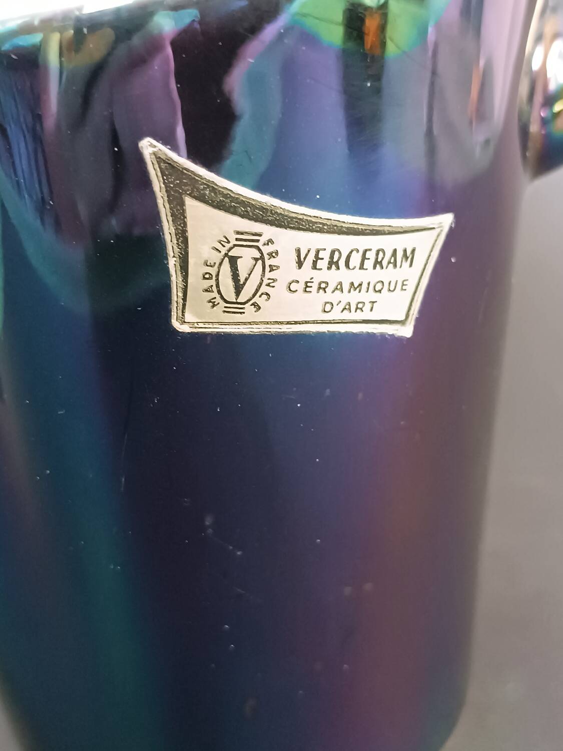 Verceram Black Iridescent Ceramic Ice Bucket