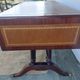 English lion paw desk and lyre armchair, leather, extensions