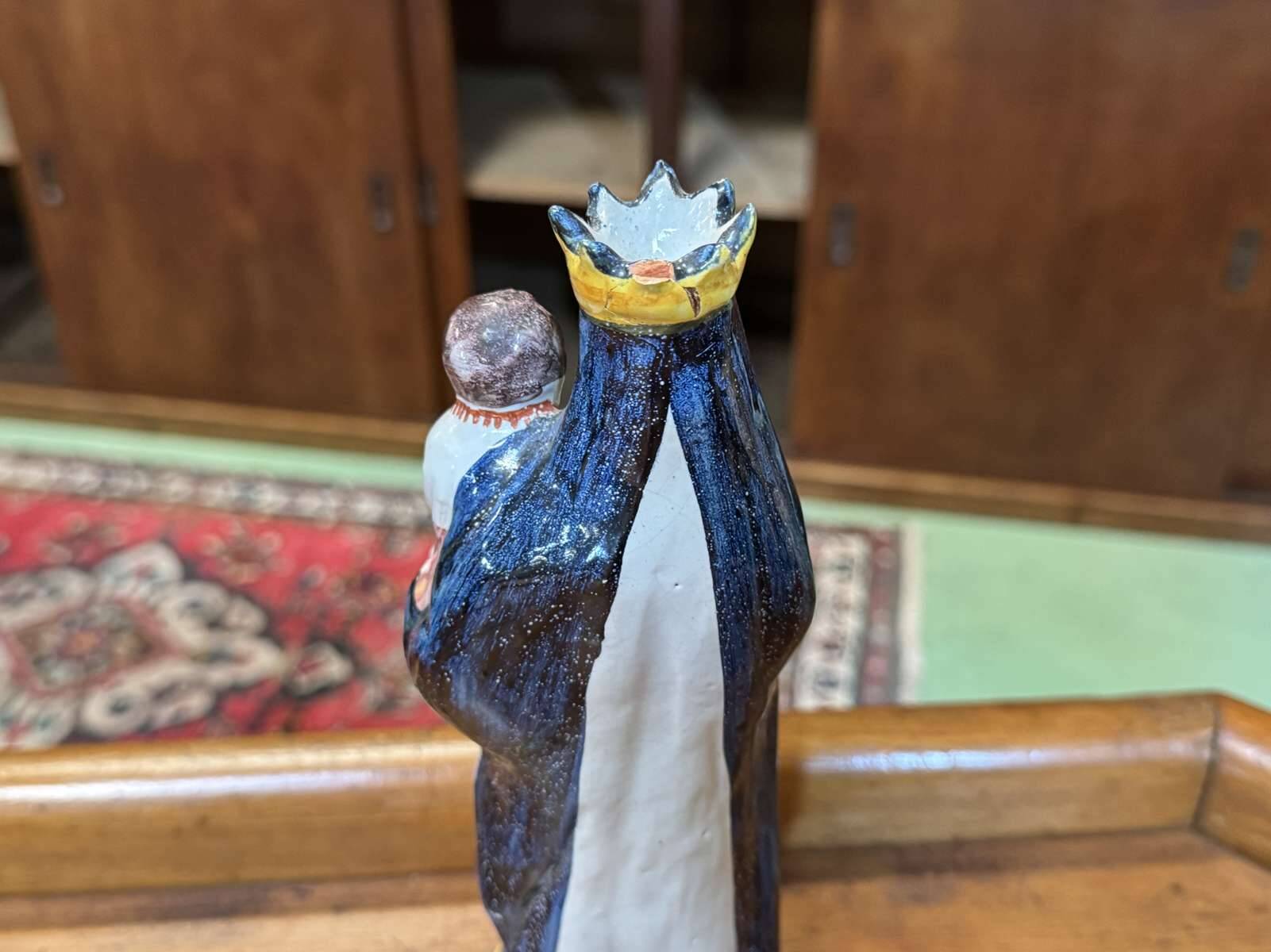 Saint Marie en faience bretonne fin XIXème