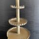Large handmade sheet metal tiered display stand, 19th century