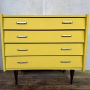 Commode jaune vintage style scandinave