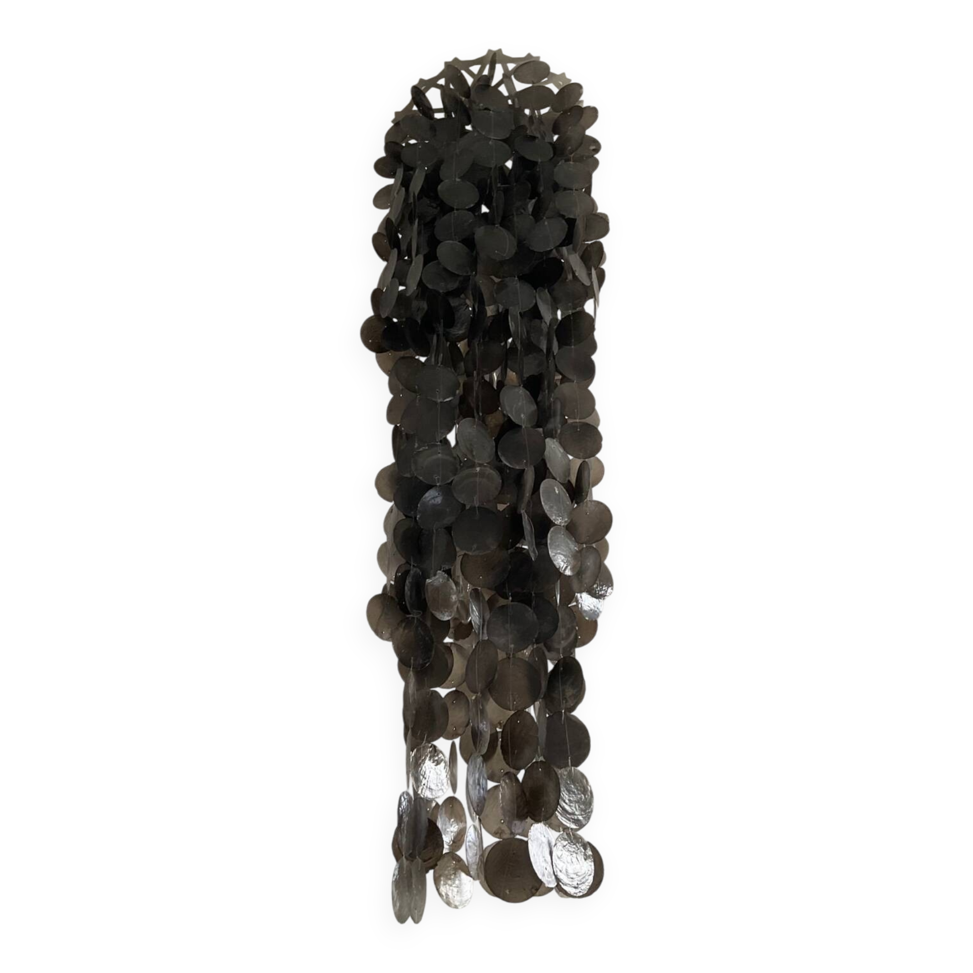 Vintage chandelier with mother-of-pearl pendants