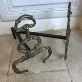 Pair of patinated brass channels