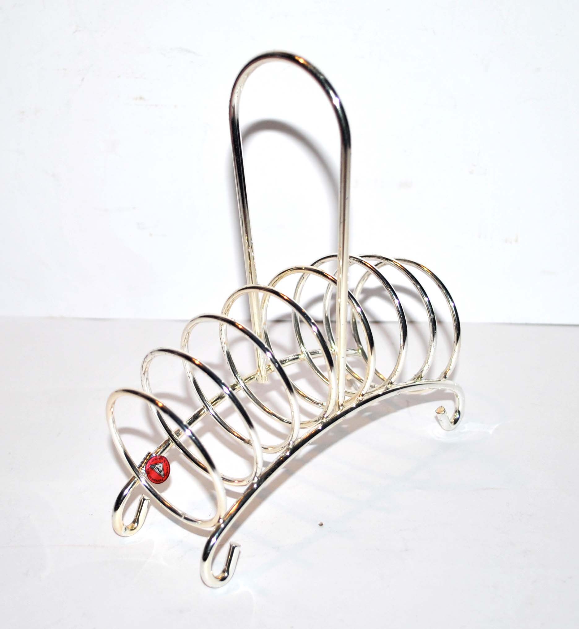 Vintage toast holder in silver metal BMF West Germany