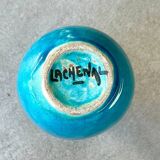 Ovoid ceramic vase with cracked blue glaze – Edmond Lachenal - Art Deco