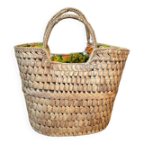 Panier en osier années 70