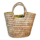 Panier en osier années 70