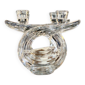 Pair of Vannes crystal candlesticks