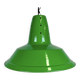 Industrial Italian Green Factory Hanging Lamp, 1970s