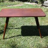 Coffee table 60s wooden feet compass