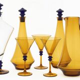 Vintage Seven-Piece Glassware Set, 1970s
