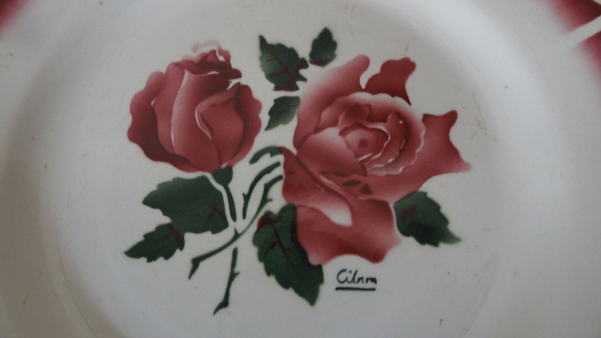 8 plates with Cibon Digoin Sarreguemines model dessert