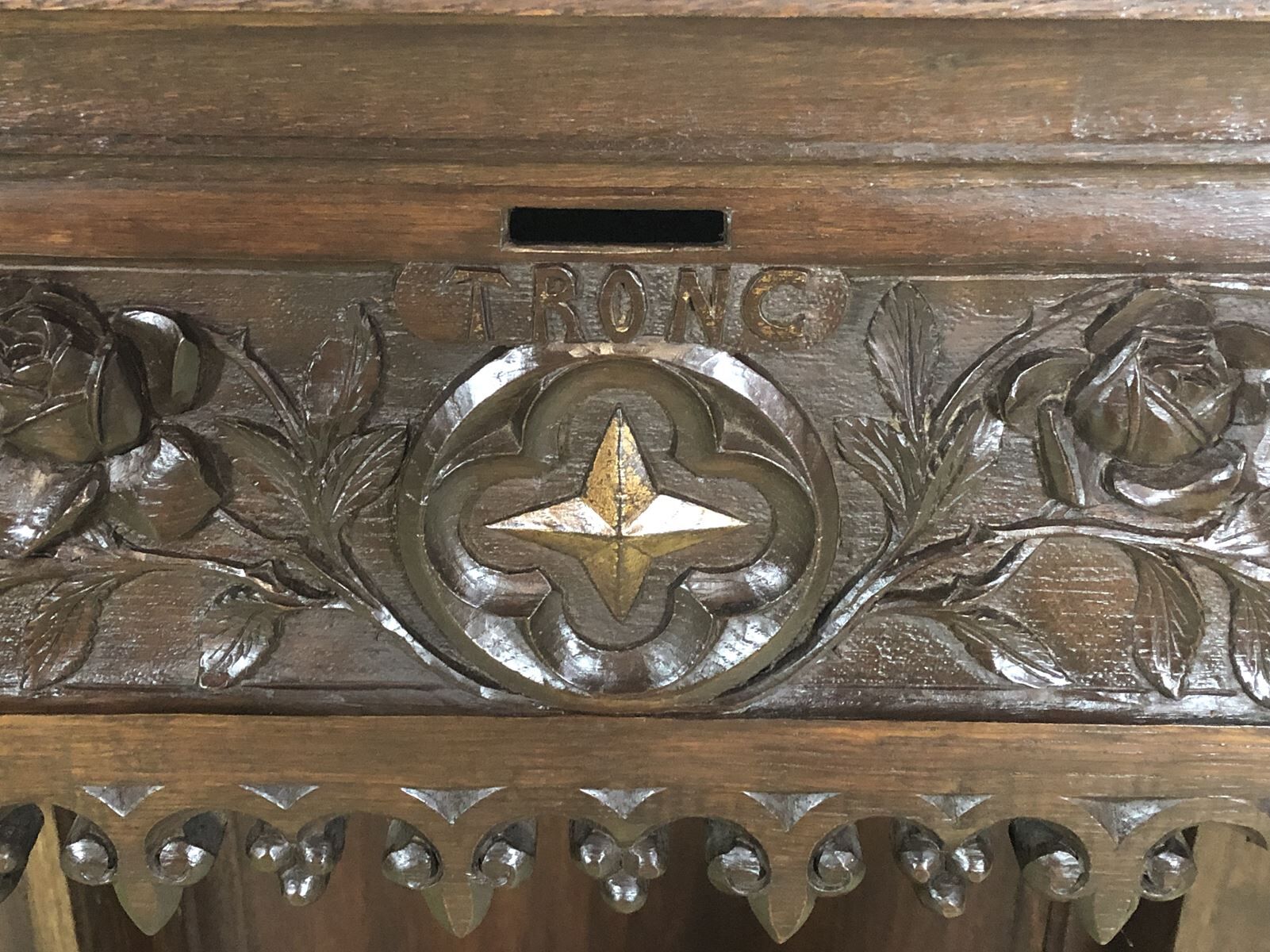 Oak church trunk made in 1930