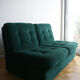 Canapé deux places velours vert  Steiner  1970