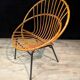 Set of four rattan armchairs, 1950s-1960s design