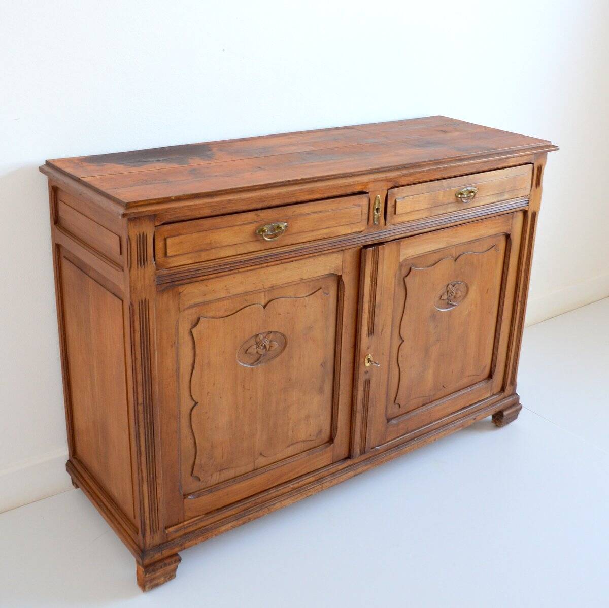 Old vintage Parisian 2-door cabinet / sideboard 1930 in its original condition.