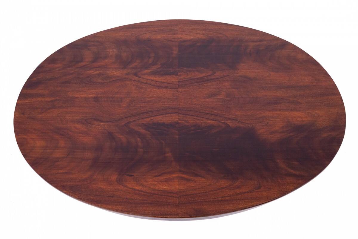 Mahogany table - bench, Northern Europe, around 1900. After renovation.