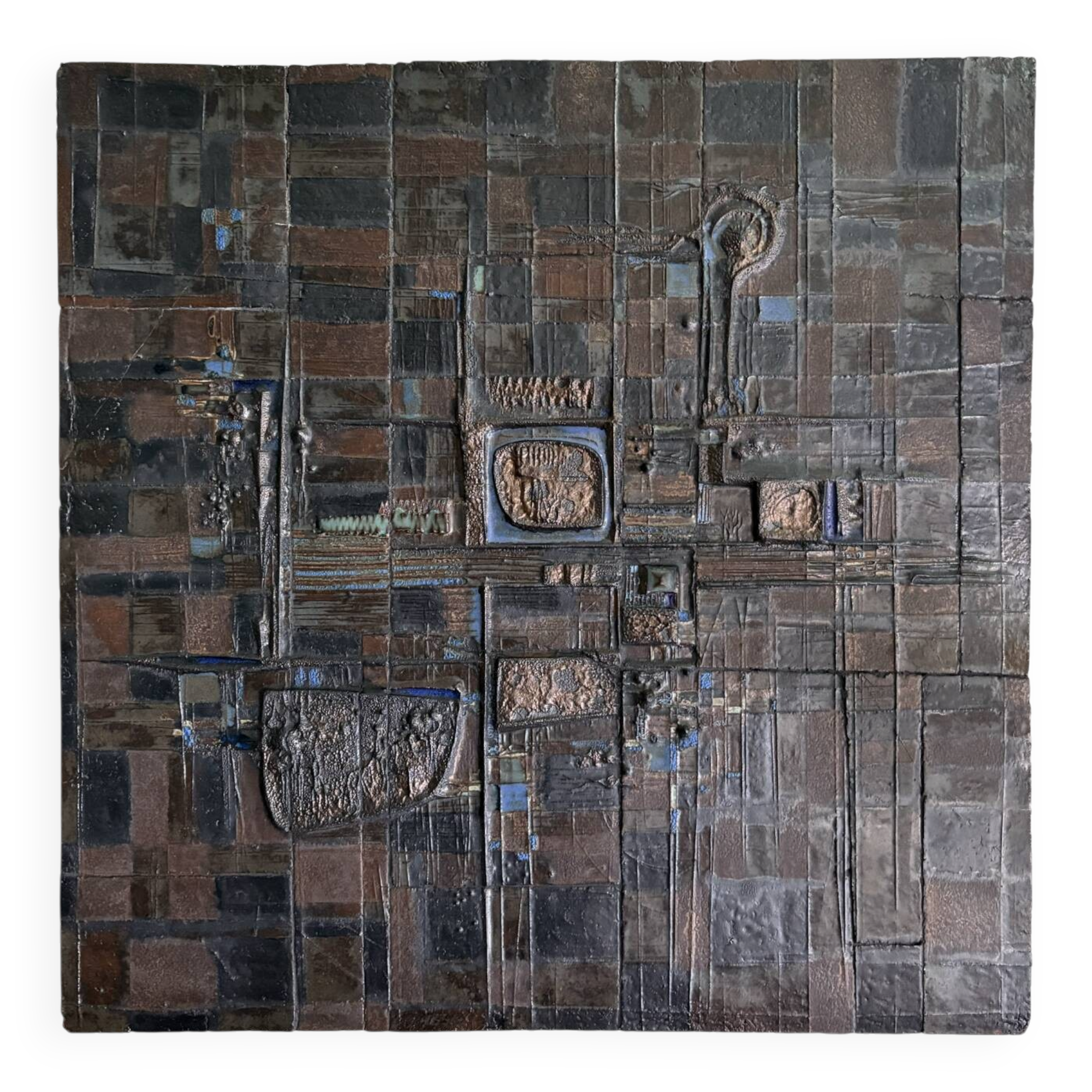 Brutalist Ceramic reliëf panel