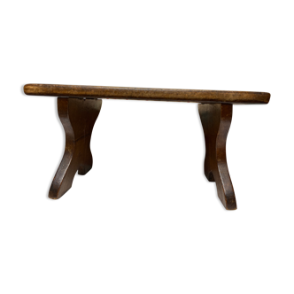 Antique wooden footrest of the Swiss Army