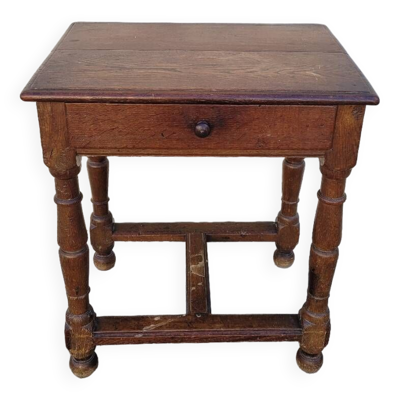 Table d'appoint console de ferme rustique en chêne massif ancienne 1900s