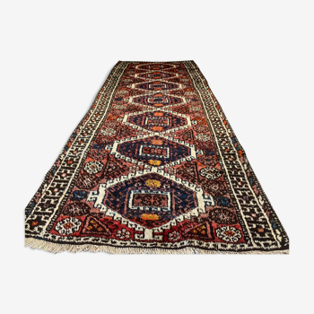 Vintage Tribal Luri Long runner 280x110 cm veg dye wool rug tribal cm handmade