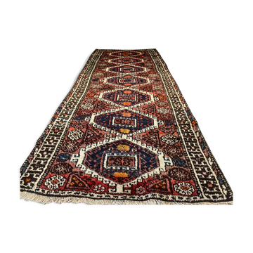 Vintage Tribal Luri Long runner 280x110 cm veg dye wool rug tribal cm handmade